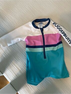 RuggedButts -Boys' Long Sleeve Colorblock Rash Guard